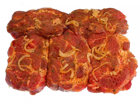 Eingelegte Steaks vom Schweinekamm 3 Stück ca. 600 g