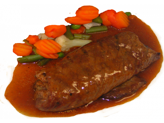 Rinderroulade in Sauce, 1 Portion