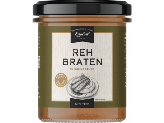 Rehbraten in Sahnesauce